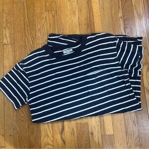 Madewell Navy and White Striped tee shirt dress large